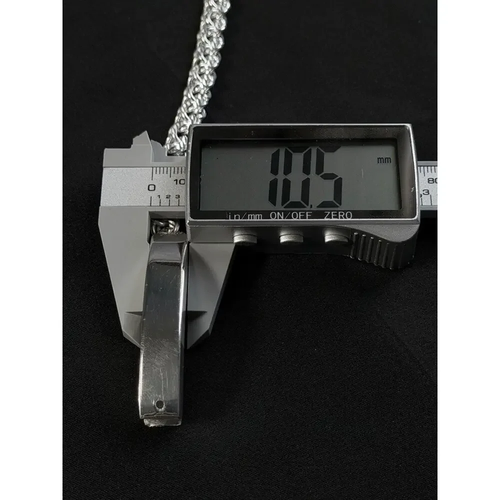 Sterling Silver 925 ID Bracelet Mens Curb Link Chain Engravable Plate 7.5 Inch